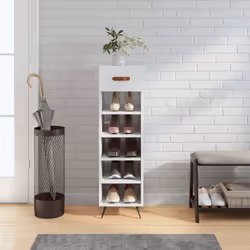 Tenete le scarpe ben organizzate e create un ambiente ordinato con questa elegante scarpiera! Materiale resistente: Il legno ...