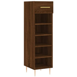 Vidaxl - Scarpiera Rovere Marrone 30x35x105 cm in Legno Multistrato