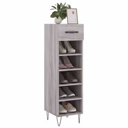 Scarpiera Grigio Sonoma 30x35x105 cm in Legno Multistratocod mxl 128823 - Vista aggiuntiva 3