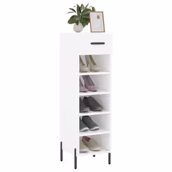 Scarpiera Bianca 30x35x105 cm in Legno Multistratocod mxl 103468 - Vista aggiuntiva 3