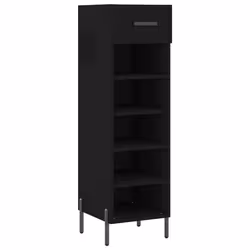 Scarpiera Nera 30x35x105 cm in Legno Multistratocod mxl 79171 - Vista aggiuntiva 2