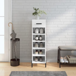 Vidaxl - Scarpiera Bianco Lucido 30x35x105 cm in Legno Multistrato