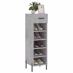 Scarpiera Grigio Cemento 30x35x105 cm in Legno Multistratocod mxl 127895 - Vista aggiuntiva 3