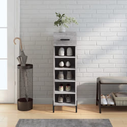 Scarpiera Salvaspazio, Portascarpe Grigio Sonoma 30x35x105 cm in Legno Multistrato Vidaxl