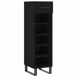 Scarpiera Nera 30x35x105 cm in Legno Multistratocod mxl 103105 - Vista aggiuntiva 2