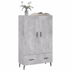vidaXL Credenza Grigio Cemento 69,5x31x115 cm in Legno Multistrato - Vista aggiuntiva 3