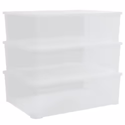 vidaXL Contenitori in Plastica 3 pz 25 L Impilabili - Vista aggiuntiva 2