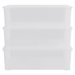 vidaXL Contenitori in Plastica 3 pz 25 L Impilabili - Vista aggiuntiva 3
