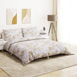 Vidaxl - Set Copripiumino Bianco e Marrone 260x240 cm in Cotone 41221