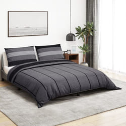 Vidaxl - Set Copripiumino Grigio Scuro 135x200 cm in Cotone 58419