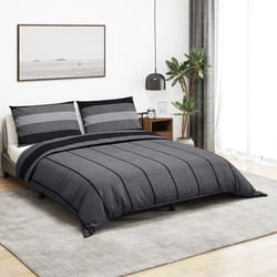 Vidaxl - Set Copripiumino Grigio Scuro 260x220 cm in Cotone 27212