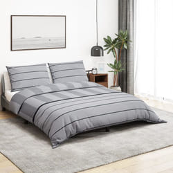 Vidaxl - Set Copripiumino Grigio 225x220 cm in Cotone 26301