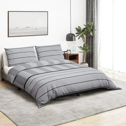 Vidaxl - Set Copripiumino Grigio 260x220 cm in Cotone 67704