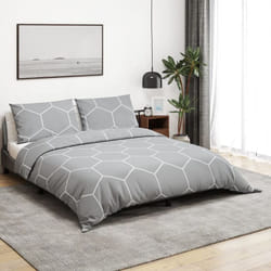 Vidaxl - Set Copripiumino Grigio 135x200 cm in Cotone 46110