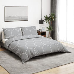 Vidaxl - Set Copripiumino Grigio 260x220 cm in Cotone 36189