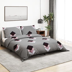 Vidaxl - Set Copripiumino Grigio 155x220 cm in Cotone