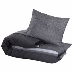 Set Copripiumino Grigio Scuro 200x200 cm in Cotonecod mxl 115960 - Vista aggiuntiva 3