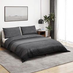 Vidaxl - Set Copripiumino Grigio Scuro 155x220 cm in Cotone 80383