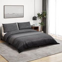 Vidaxl - Set Copripiumino Grigio Scuro 200x200 cm in Cotone 73597