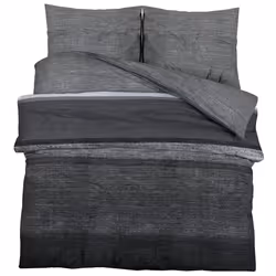 Set Copripiumino Grigio Scuro 225x220 cm in Cotonecod mxl 115678 - Vista aggiuntiva 2