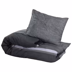 Set Copripiumino Grigio Scuro 225x220 cm in Cotonecod mxl 115678 - Vista aggiuntiva 3