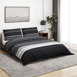 Set Copripiumino Nero e Bianco 155x220 cm in Cotonecod mxl 91971