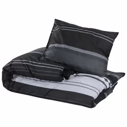 Set Copripiumino Nero e Bianco 155x220 cm in Cotonecod mxl 91971 - Vista aggiuntiva 3