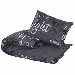Set Copripiumino Nero 260x240 cm in Cotonecod mxl 91969 - Vista aggiuntiva 3