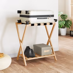 Questo portabagagli è l'ausilio perfetto per preparare, disfare e riporre la vostra valigia. Materiale naturale: Questo porta ...