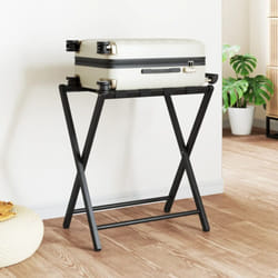 Vidaxl - Portabagagli Nero 68,5x38x58 cm in Bambù