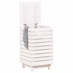 VidaXL 832322 porta biancheria Pino Bianco - Vista aggiuntiva 3