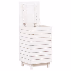 VidaXL 832322 porta biancheria Pino Bianco - Vista aggiuntiva 4