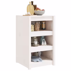 Mobile da Cucina da Esterno Bianco 55x55x92 cm Legno Massello di Pinocod mxl 132731