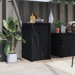 Ante da Cucina da Esterno Nere 50x9x82 cm Legno Massello di Pino Vidaxl 37325