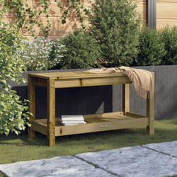 Panca da Giardino 82,5x35x45 cm Legno Massello Pino Impregnato Vidaxl 29376