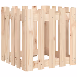 vidaXL Fioriera Giardino Design a Recinzione 50x50x50 cm Massello Pino - Vista aggiuntiva 2