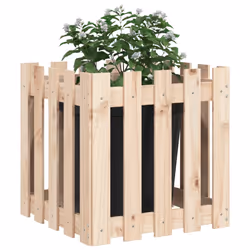 vidaXL Fioriera Giardino Design a Recinzione 50x50x50 cm Massello Pino - Vista aggiuntiva 3