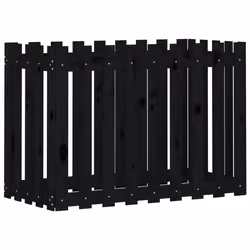Fioriera Giardino a Recinzione Nera 100x50x70cm Massello Pinocod mxl 131602 - Vista aggiuntiva 2