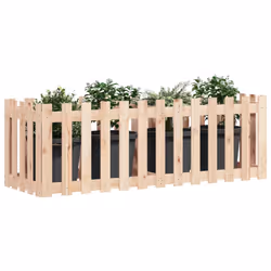 Fioriera da Giardino a Recinzione 150x50x50cm in Massello Pinocod mxl 131606 - Vista aggiuntiva 3