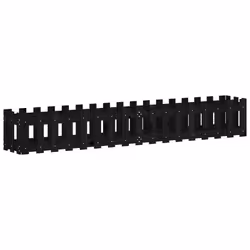 Fioriera Giardino a Recinzione Nera 200x30x30cm Massello Pinocod mxl 107625 - Vista aggiuntiva 2