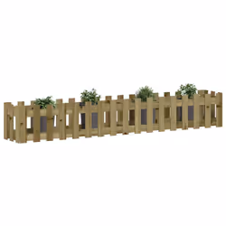 Fioriera da Giardino Recinzione 200x30x30cm in Pino Impregnatocod mxl 107624 - Vista aggiuntiva 3