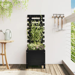 Vidaxl - Fioriera Giardino con Rastrelliera Nera 39x39,5x114cm Pino 36986