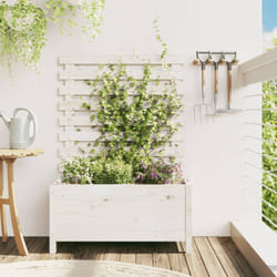 Vidaxl - Fioriera Giardino con Rastrelliera Bianca 79x39,5x114cm Pino 93100