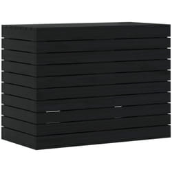 Vidaxl - Cesto per Bucato Nero 88,5x44x66 cm Legno Massello Pino