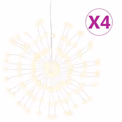 Illuminazioni di Natale Galassia 140 LED 4pz Bianco Caldo 17 cmcod mxl 82560 - Vista aggiuntiva 2
