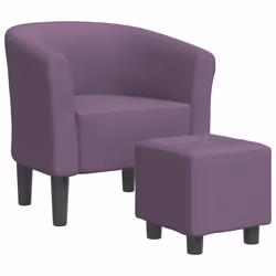 Poltrona Cabriolet con Poggiapiedi Viola in Tessutocod mxl 84557 - Vista aggiuntiva 2