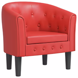 Poltroncina a Pozzetto Rossa in Similpellecod mxl 108375 - Vista aggiuntiva 2