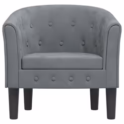 vidaXL Poltrona Cabriolet Grigio Scuro in Velluto - Vista aggiuntiva 3