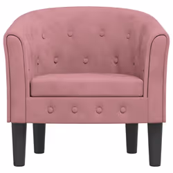 vidaXL Poltrona Cabriolet Rosa in Velluto - Vista aggiuntiva 3