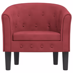 vidaXL Poltrona Cabriolet Rosso Vino in Velluto - Vista aggiuntiva 3